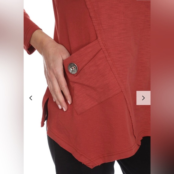 Neon Buddha Tunic long sleeve shirt day to night tunic in chestnut XL - Picture 5 of 11